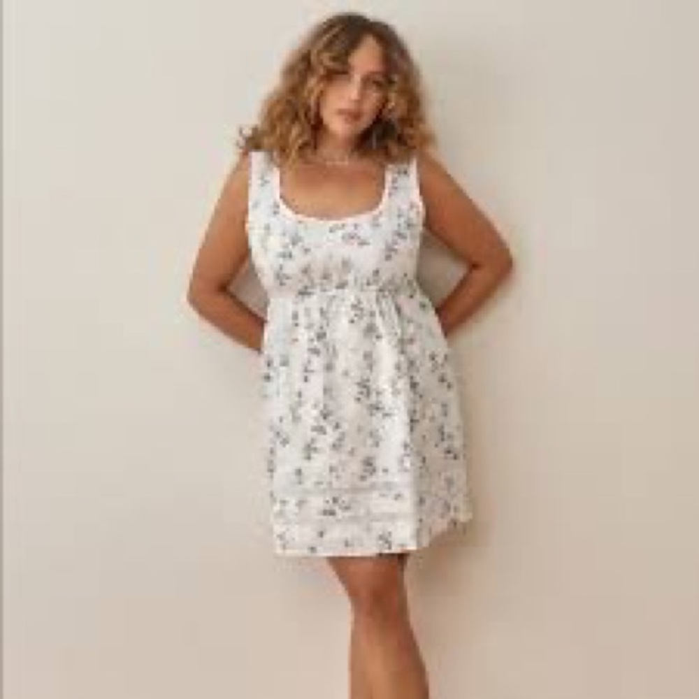 Reformation Moss linen dress